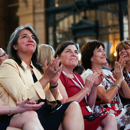 Women clapping hands